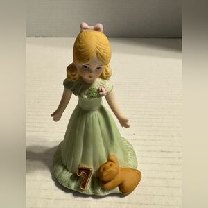 VTG Enesco Growing Up Birthday Girls Figurine